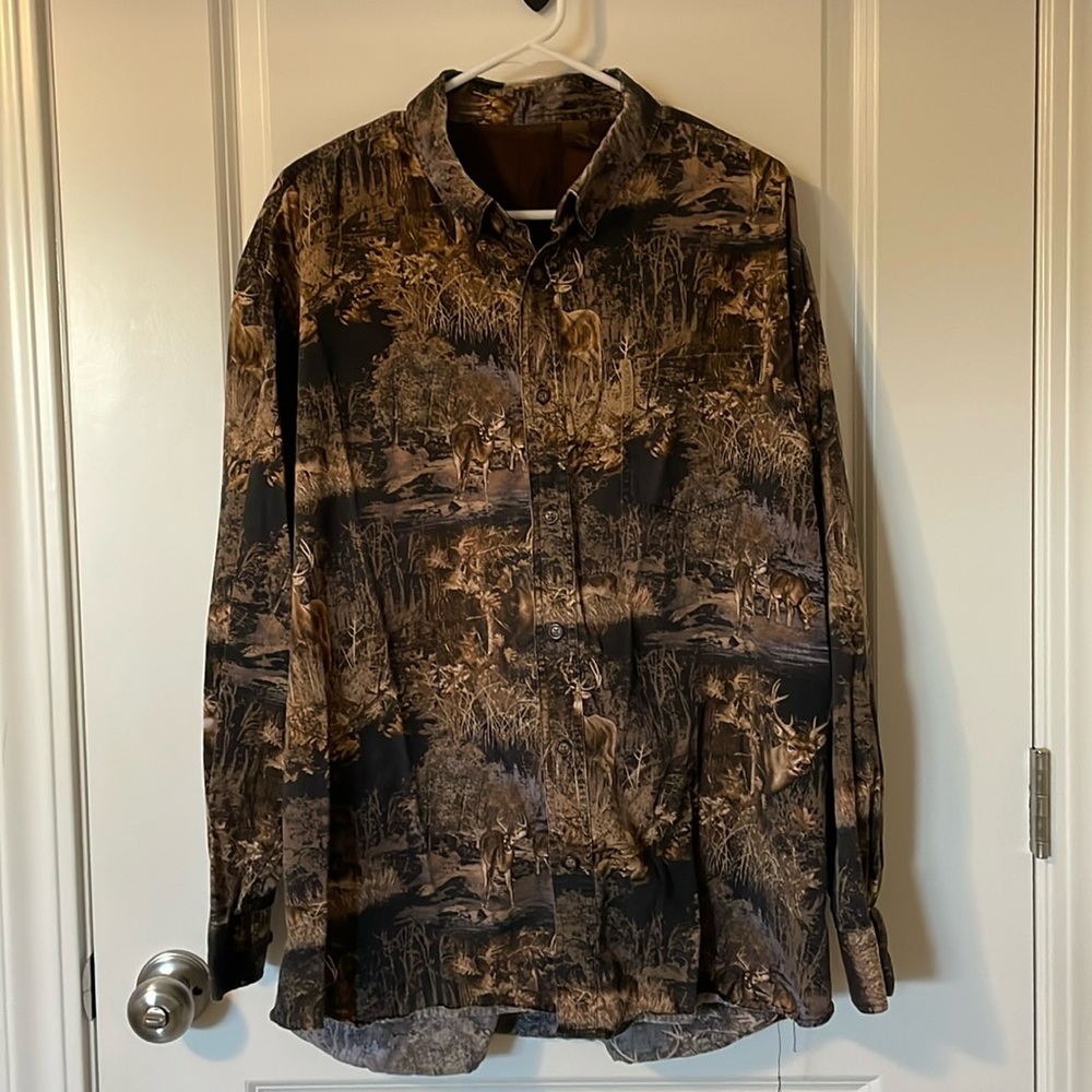 XL Deer Camo Button Down